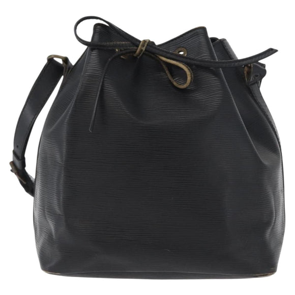 LOUIS VUITTON Epi Petit Noe Schultertasche Schwarz M44102 LV Auth gh1817