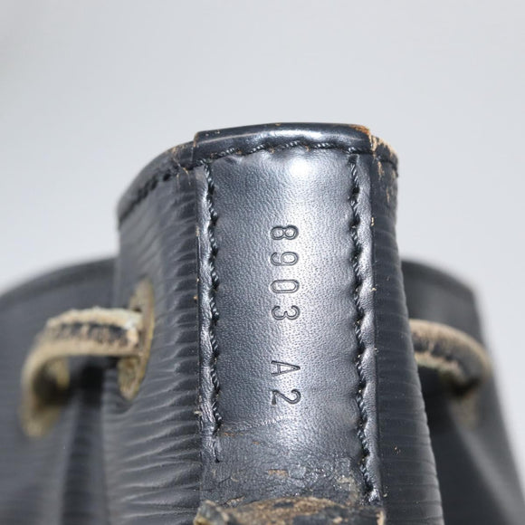 LOUIS VUITTON Epi Petit Noe Schultertasche Schwarz M44102 LV Auth gh1817