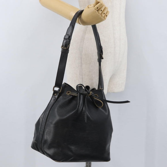 LOUIS VUITTON Epi Petit Noe Schultertasche Schwarz M44102 LV Auth gh1817