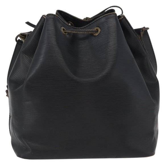 LOUIS VUITTON Epi Petit Noe Schultertasche Schwarz M44102 LV Auth gh1817