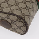 GUCCI GG Supreme Web Sherry Line Bag PVC Beige Gold 56 02 004 Auth gh1818-16