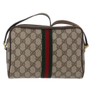 GUCCI GG Supreme Web Sherry Line Bag PVC Beige Gold 56 02 004 Auth gh1818-2