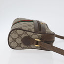 GUCCI GG Supreme Web Sherry Line Bag PVC Beige Gold 56 02 004 Auth gh1818-3