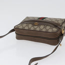 GUCCI GG Supreme Web Sherry Line Bag PVC Beige Gold 56 02 004 Auth gh1818-6
