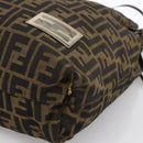 FENDI Zucca Canvas Tote Bag Brown Black Auth gh1821-9