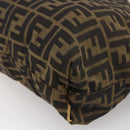 FENDI Zucca Canvas Tote Bag Brown Black Auth gh1821-15