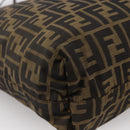 FENDI Zucca Canvas Tote Bag Brown Black Auth gh1821-16