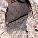 FENDI Zucca Canvas Tote Bag Brown Black Auth gh1821-11