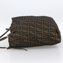 FENDI Zucca Canvas Tote Bag Brown Black Auth gh1821-3