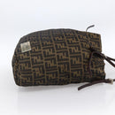 FENDI Zucca Canvas Tote Bag Brown Black Auth gh1821-4