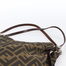 FENDI Zucca Canvas Tote Bag Brown Black Auth gh1821-8
