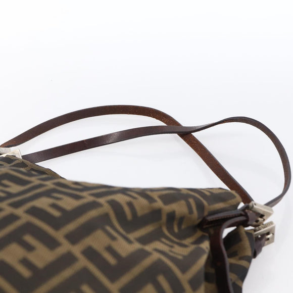 FENDI Zucca Canvas Tote Bag Brown Black Auth gh1821