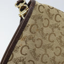 CELINE C Sulky Shoulder Bag Canvas Beige Gold Auth gh1822-10