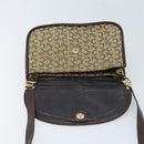 CELINE C Sulky Shoulder Bag Canvas Beige Gold Auth gh1822-19