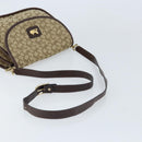CELINE C Sulky Shoulder Bag Canvas Beige Gold Auth gh1822-7