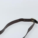 CELINE C Sulky Shoulder Bag Canvas Beige Gold Auth gh1822-14