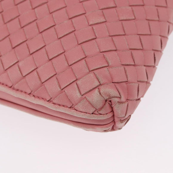 BOTTEGA VENETA INTRECCIATO Shoulder Bag Leather Pink 245354 Auth gh1823
