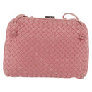 BOTTEGA VENETA INTRECCIATO Shoulder Bag Leather Pink 245354 Auth gh1823-2