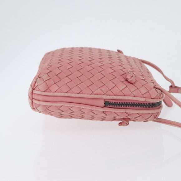 BOTTEGA VENETA INTRECCIATO Shoulder Bag Leather Pink 245354 Auth gh1823