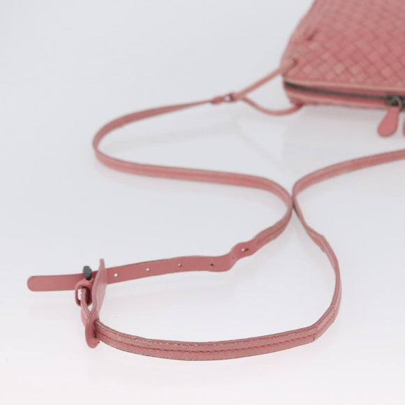 BOTTEGA VENETA INTRECCIATO Shoulder Bag Leather Pink 245354 Auth gh1823