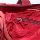 PRADA Tote Bag Nylon Red Silver Auth gh1824-21