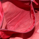 PRADA Tote Bag Nylon Red Silver Auth gh1824-22