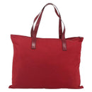 PRADA Tote Bag Nylon Red Silver Auth gh1824-2