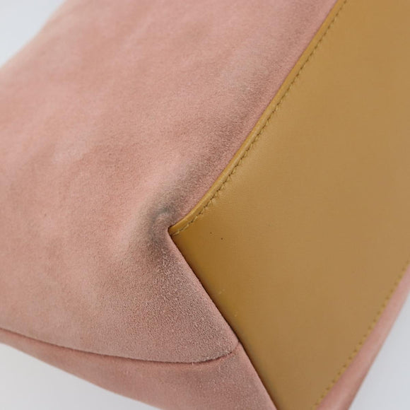 GUCCI Shoulder Bag Suede Pink Gold 001 3386 1705 Auth gh1825