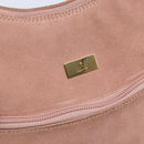 GUCCI Shoulder Bag Suede Pink Gold 001 3386 1705 Auth gh1825-14