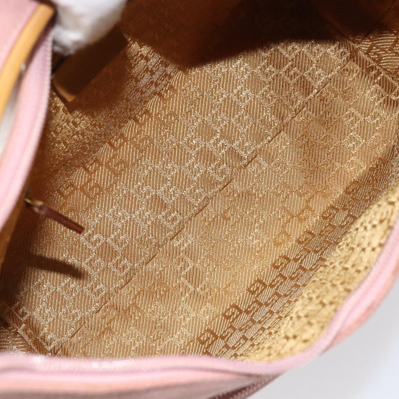 GUCCI Shoulder Bag Suede Pink Gold 001 3386 1705 Auth gh1825