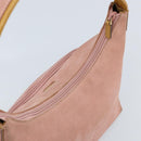 GUCCI Shoulder Bag Suede Pink Gold 001 3386 1705 Auth gh1825-6