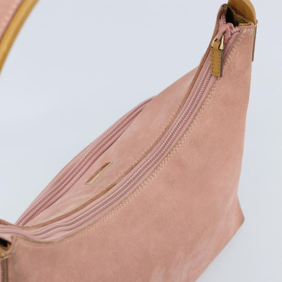 GUCCI Shoulder Bag Suede Pink Gold 001 3386 1705 Auth gh1825