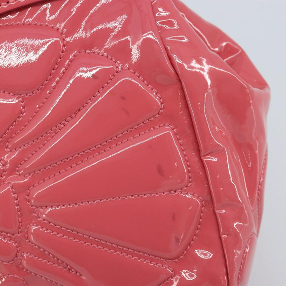 Miu Miu Chain Shoulder Bag Patent leather Pink Silver Auth gh1826
