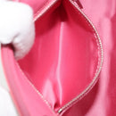 Miu Miu Chain Shoulder Bag Patent leather Pink Silver Auth gh1826-22