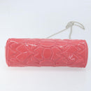 Miu Miu Chain Shoulder Bag Patent leather Pink Silver Auth gh1826-5