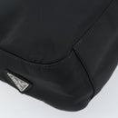 PRADA Shoulder Bag Nylon Black Silver Auth gh1829-11