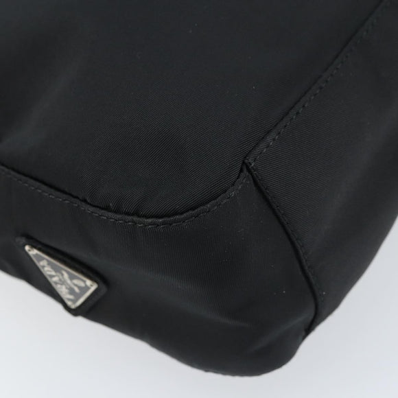 PRADA Shoulder Bag Nylon Black Silver Auth gh1829