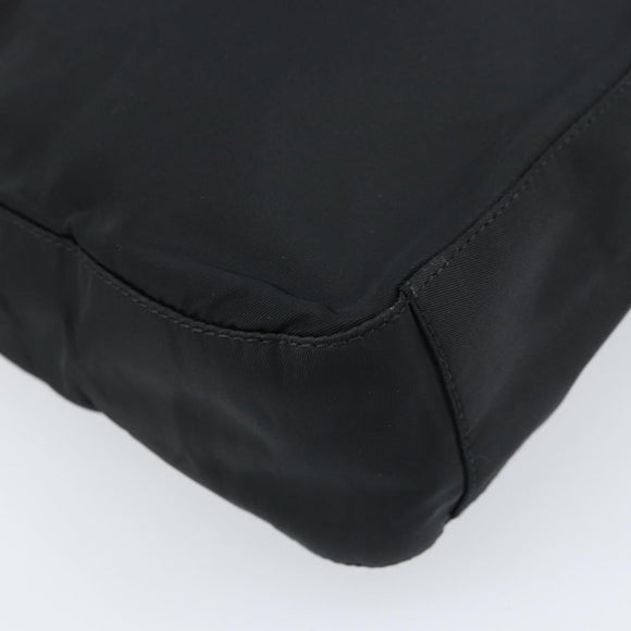 PRADA Shoulder Bag Nylon Black Silver Auth gh1829