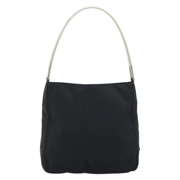 PRADA Shoulder Bag Nylon Black Silver Auth gh1829