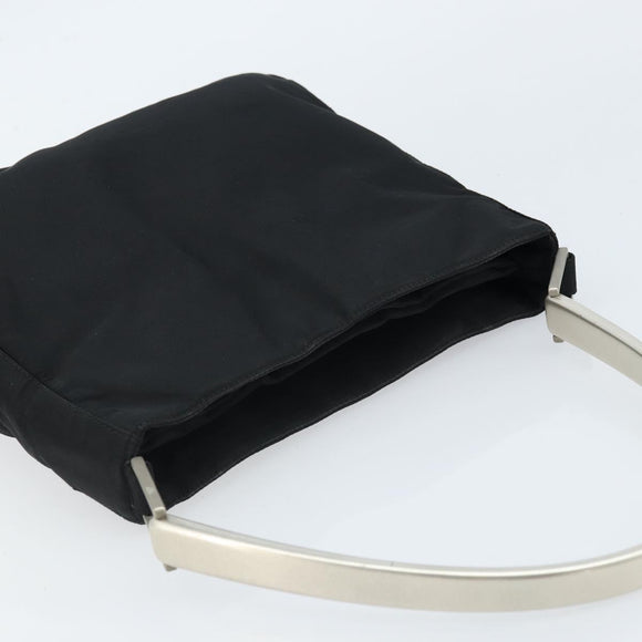 PRADA Shoulder Bag Nylon Black Silver Auth gh1829