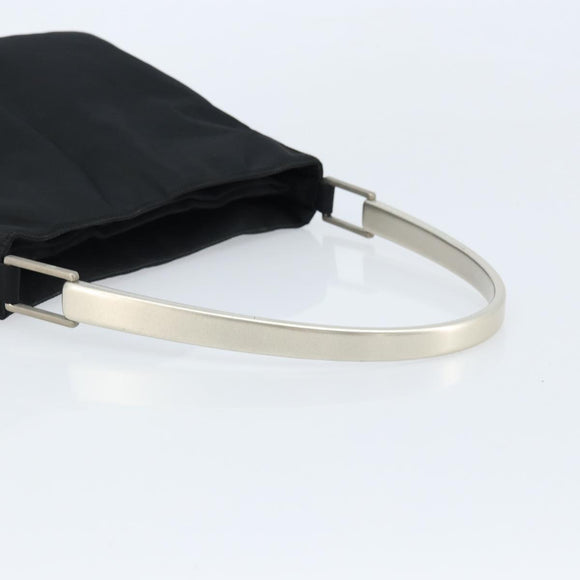 PRADA Shoulder Bag Nylon Black Silver Auth gh1829