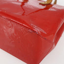 LOUIS VUITTON Monogram Vernis Reade PM Hand Bag Red Rouge M91088 LV Auth gh1831-10