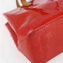 LOUIS VUITTON Monogram Vernis Reade PM Hand Bag Red Rouge M91088 LV Auth gh1831-11