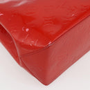 LOUIS VUITTON Monogram Vernis Reade PM Hand Bag Red Rouge M91088 LV Auth gh1831-13
