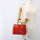 LOUIS VUITTON Monogram Vernis Reade PM Hand Bag Red Rouge M91088 LV Auth gh1831-21