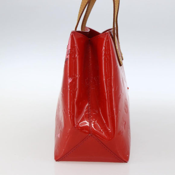 LOUIS VUITTON Monogram Vernis Reade PM Hand Bag Red Rouge M91088 LV Auth gh1831