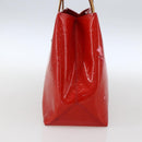 LOUIS VUITTON Monogram Vernis Reade PM Hand Bag Red Rouge M91088 LV Auth gh1831-5