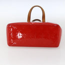 LOUIS VUITTON Monogram Vernis Reade PM Hand Bag Red Rouge M91088 LV Auth gh1831-9