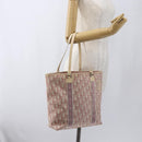 Christian Dior Trotter Canvas Tote Bag PVC Pink Silver Auth gh1833-21
