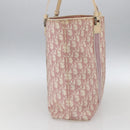 Christian Dior Trotter Canvas Tote Bag PVC Pink Silver Auth gh1833-4